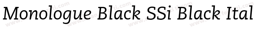 Monologue Black SSi Black Italic字体转换